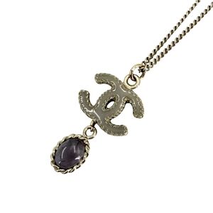 Chanel Necklace for Women, Coco Mark, Long Necklace, CHANEL GP, Colored Stone...